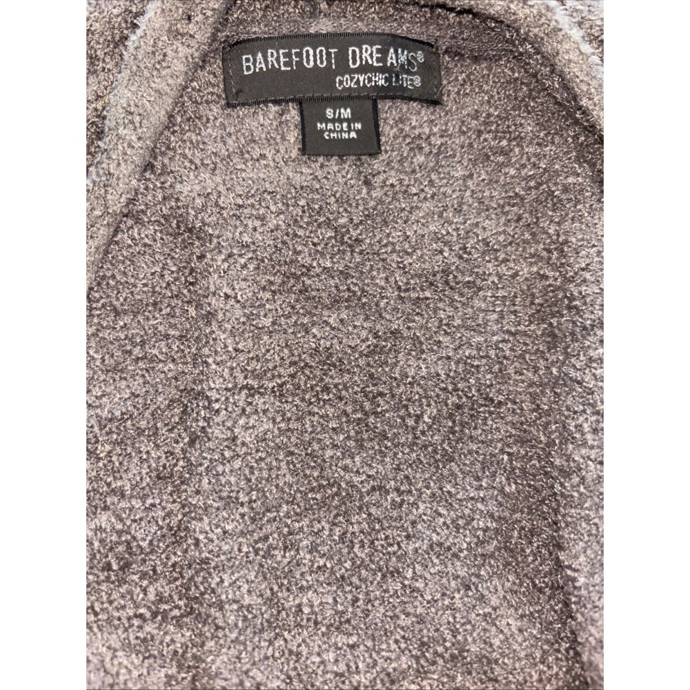 Barefoot Dreams CozyChic Lite Cardigan Size SMALL / MEDIUM Taupe - Picture 2 of 5